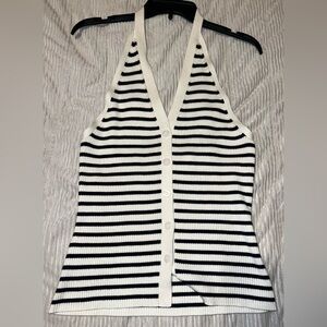 Abercrombie & Fitch Striped Knit Halter Top